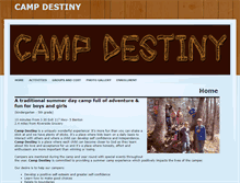 Tablet Screenshot of campdestinyfun.com